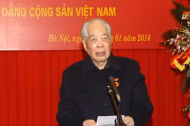 Former Party General Secretary Do Muoi speaks at the ceremony (Source: VNA)