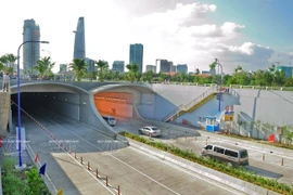 Thu Thiem tunnel that goes under the Saigon River (Photo: VNA)