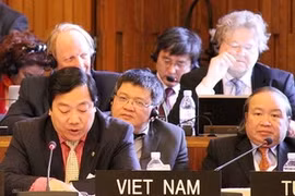 Deputy Foreign Minister Nguyen Thanh Son speaks at the meeting (Source: VNA)