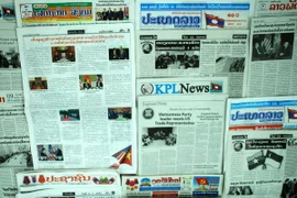 Lao newspapers ran a number of stories about the Party leader’s visit to US (Photo: VNA)
