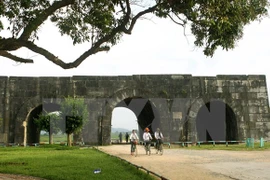 The southern gate - the biggest and most beautiful gate of the Ho dynasty's citadel. (Photo: VNA)