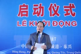 President of the Vietnam Union of Friendship Organisations, Vu Xuan Hong speaks at the event (Source: VNA)