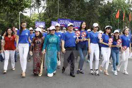 March for tobacco prevention in Ho Chi Minh City. (Photo: VNA)