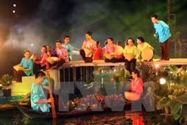 Performance at the Green Tourism Week in Mekong Delta region. (Photo: VNA)
