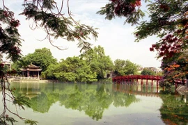 Ngoc Son temple on Sword Lake in Hanoi (Photo: VNA)
