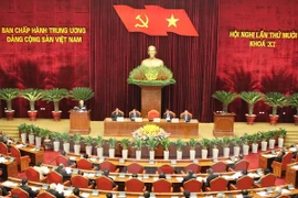 Scene of the 10th plenum of the Party Central Committee. Photo: VNA