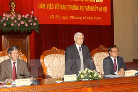 Party General Secretary Nguyen Phu Trong speaks at the session (Photo: VNA)