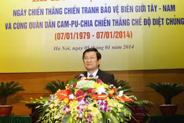 President Truong Tan Sang addresses the meeting. Photo: VNA