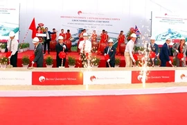 British University Viet Nam held a groundbreaking ceremony on its new campus in Hung Yen Province. (Photo courtesy of BUV)