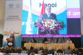 Vietnamese NA Chairman Nguyen Sinh Hung speaking at the meeting (Photo:VNA)