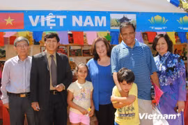 former South African Deputy Minister of International Relations and Cooperation Ebrahim Ebrahim at Vietnam booth (Source: VNA)