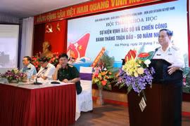 Commander-in-chief Nguyen Van Hien speaking at the event (Photo: VNA)