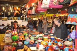 Vietnamese handicraft products showcased at a trade fair in Italy (Photo: VNA)