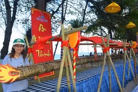 The 39-metre- long Tet cake made by the Yakasa-Saigon-Nha Trang Hotel in 2014. (Photo: VNA)