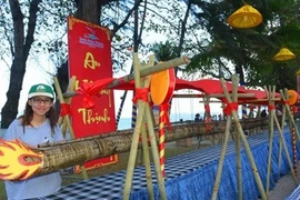 The 39-metre- long Tet cake made by the Yakasa-Saigon-Nha Trang Hotel in 2014. (Photo: VNA)