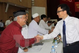 Deputy PM Vu Duc Dam and delegates (Photo: VNA)