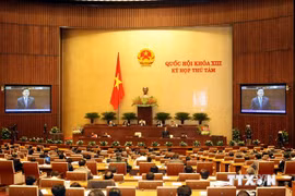 Transport Minister Dinh La Thanh continued to reply to questions raised by National Assembly deputies on November 19 (Photo: VNA)