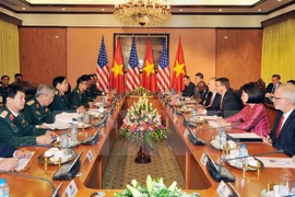A talks between Vietnamese Minister of National Defence Phung Quang Thanh and US Secretary of Defence Ashton Carter took place in early June (Photo: VNA)