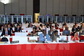 Delegates attend an IPU-132 meeting. (Photo: VNA)