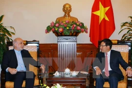 Deputy PM and Foreign Minister Pham Binh Minh (R) and Iranian Deputy Foreign Minister Ibrahim Rahimpour. (Photo: VNA)