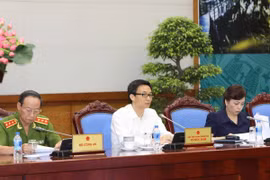 Deputy Prime Minister Vu Duc Dam (middle) (Photo: VNA)