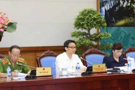Deputy Prime Minister Vu Duc Dam (middle) (Photo: VNA)