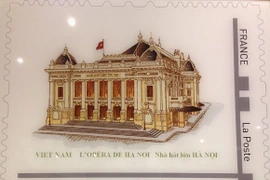A stamp features Hanoi's Opera House (Photo: VNA)