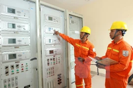 EVN workers. The EVN will auction its entire stake of 29 percent, or 11.48 million shares, in An Binh Securities Company on June 4. (Photo: VNA)