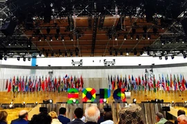 The stage where the Milan Expo 2015 opening ceremony took place (Photo: VNA) 