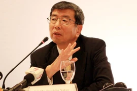 ADB President Takehiko Nakao at the press conference (Photo:VNA)