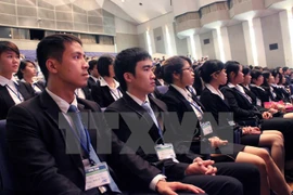 Nurses and orderlies attend the programme opening ceremony (Photo: VNA)