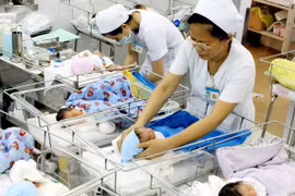 Taking care of newborns at a hospital. (Photo: VNA)
