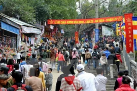Visitors participate in the Huong Pagoda Festival in Hanoi (Photo: VNA)