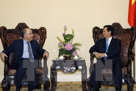 Brazilian Minister of External Relations Mauro Luiz Vieira and Prime Minister Nguyen Tan Dung (Source: VNA)