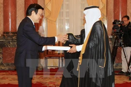 State President Truong Tan Sang receives Saudi Arabian Ambassador Dakhil Al Johani (Photo: VNA)