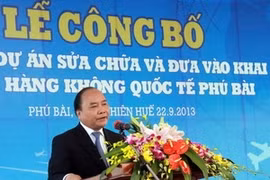 Deputy Prime Minister Nguyen Xuan Phuc speaking at the event (Photo: VNA)