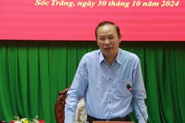 Deputy Minister of Agriculture and Rural Development Phung Duc Tien speaks at the meeting. (Photo: VNA)