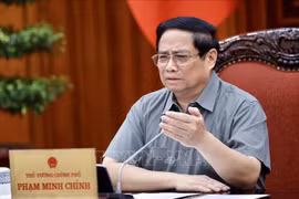 Prime Minister Pham Minh Chinh speaks at the meeting. (Photo: VNA)