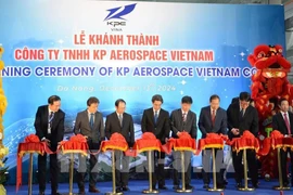 The KP Aerospace Vietnam company from the Republic of Korea (RoK) officially opens a factory at the Da Nang Hi-Tech Park. (Photo: VNA)