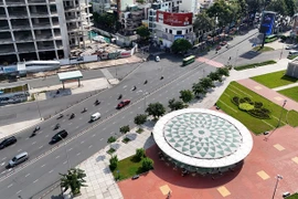 Aerial view of the Ben Thanh Station, which is the first and also the largest underground station of Metro Line No 1 in HCM City. (Photo: VNA)