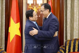 Prime Minister Pham Minh Chinh (L) meets with Egyptian Prime Minister Mostafa Madbouly (Photo: VNA)
