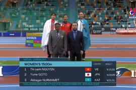 Vietnam athlete takes 1,500m Asian Indoor Championship title