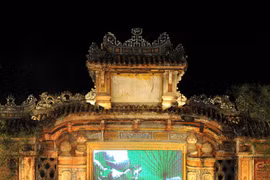 Restoration of Bia Quoc Hoc undergoing in Hue