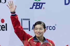Female swimmer gets bronze medal at Asian event