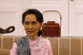 Myanmar State Counselor holds talks with Chinese Premier 