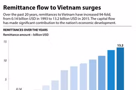 Remittance flow to Vietnam surges