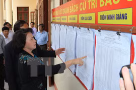 Top legislator inspects preparations for election in Hai Duong 