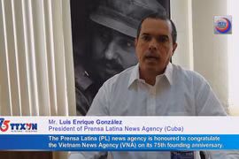 Cuban News Agency Prensa Latina congratulates on VNA's 75th founding anniversary