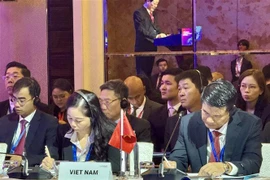 The Vietnamese delegation at the 14th China-ASEAN Prosecutors-General Conference in Singapore. (Photo: VNA)