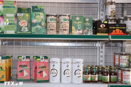 Lotus-related products are sold at a store of Ecolotus Vietnam. (Photo: VNA)